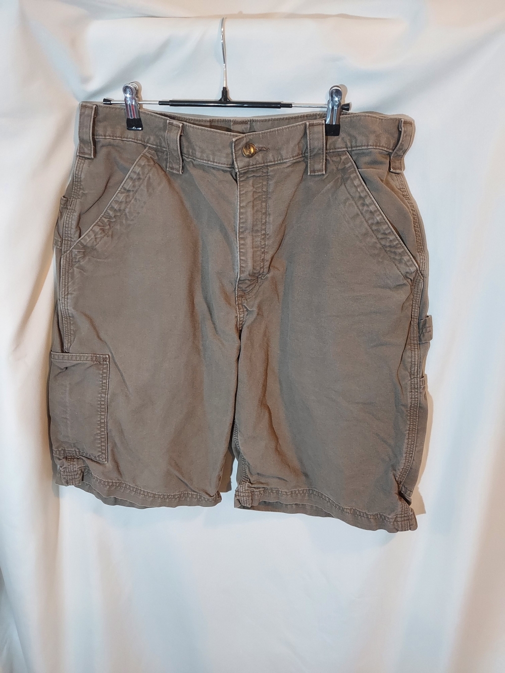 VTG Carhartt B147 Brown Canvas Utility Work Shorts Men's Size 34